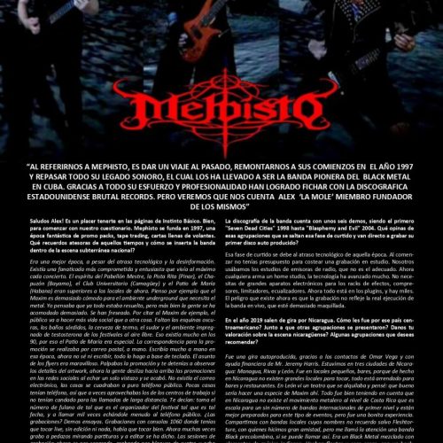 ​Entrevista a Mephisto en Instinto Básico Zine